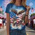 thumbnail image 2 of mgoYE 250th Anniversary Shirt Women Patriotic T-Shirts 3D Graphic Printed Novelty Fashion Tee Short Sleeve Shirt Women Tops Dark Blue S, 2 of 8