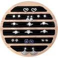 thumbnail image 1 of Wooden Display Tray, Wooden Jewelry Display Tray, Wooden Round Jewelry Storage Rack For Earring Storage Box, Pendant Storage Box, 1 of 4
