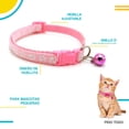 thumbnail image 4 of Collar para mascota Ajustable Poli Pets perro Gato Raza Pequeña rosa 6.49 pulg, 4 of 6