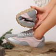 thumbnail image 5 of Willtoo Women's Retro Sneakers Round Toe Lace-Up Low-Top Casual Shoes Faux Suede Non Slip Sole Fashion Walking Tennis Shoes, 5 of 6