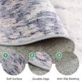 thumbnail image 6 of NewBuros Area Rugs 6'x9', Modern Abstract Non-Slip Washable Rugs for Living Room, Soft Low Pile Stain Resistant Indoor Carpet for Bedroom Dining Room Playroom, Gray Yellow, 6 of 11