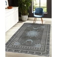 thumbnail image 4 of Sun and Moon Decorative Rug, Bohemian Occult Design of Crescent Solar Ornament Esoteric Stars, Quality Carpet for Bedroom Dorm and Living Room, 6 Sizes, Pale Blue, by Ambesonne, 4 of 4