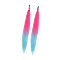 thumbnail image 4 of 2 extensiones de cabello de cola de caballo con lazo, elegantes extensiones de cola de caballo sintéticas para maquillaje de fiesta de disfraces. Rosa Azul, 4 of 7