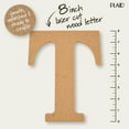 thumbnail image 5 of (3 pack) Plaid Unfinished Wood MDF 8" Letter for DIY Arts and Crafts, T, 5 of 9