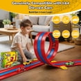 thumbnail image 2 of Pista de carreras flexible de 4,9 m de 3 carriles con autos, 2 of 7