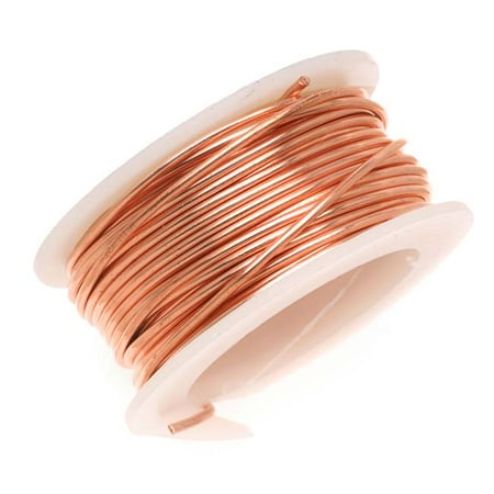 Spool Wine - Artistic Wire, Copper Craft Wire 20 Gauge Thick, 6 Yard Spool, Bare Copper