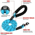 thumbnail image 2 of Rope Dog Leash, Heavy Duty Dog Leash with Comfortable Padded Handle and Highly Reflective Threads for Small Medium and Large Dogs, Blue., 2 of 7
