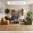 thumbnail image 3 of Oak and Birch Boneless Folding Sofa Bed, Convertible Floor Futon Chaise Lounge & Sleeper Bed, Shredded Foam Floor Couch for Living Room, Bedroom, Kids Room, Apartment, Chenille, Burnt Orange, 3 of 9