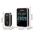 thumbnail image 2 of Wireless Digital Doorbell with Temperature & Humidity Display, 38 Ringtones, 4-Level Volume Control, Door Number Display Function, High Gloss Mirror Design, Elderly Friendly Pager System, 2 of 8