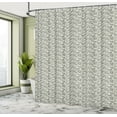 thumbnail image 4 of Ambesonne Damask Grey Shower Curtain, Vintage Art, 69"Wx70"L, Grey Yellow Grey, 4 of 4