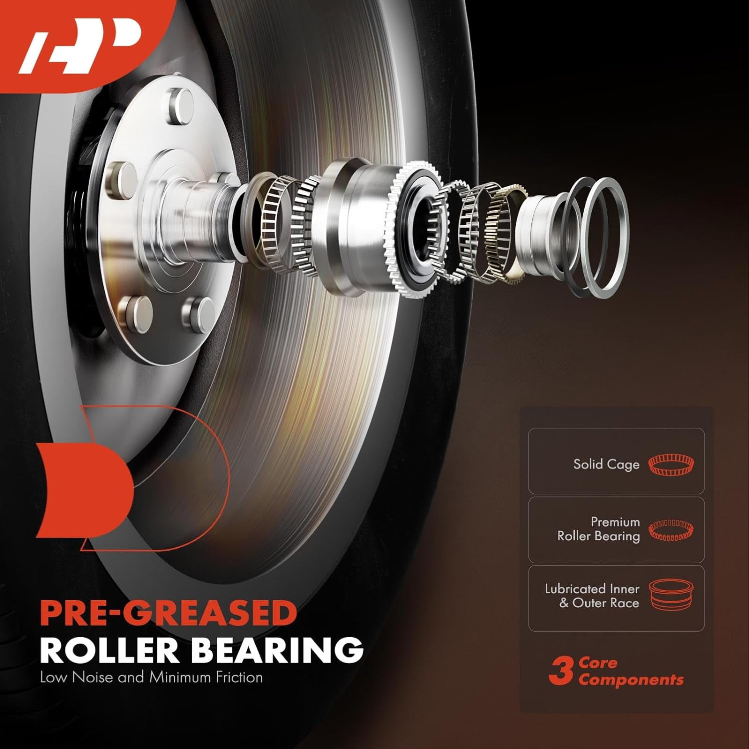 A-Premium 2 x Front Wheel Bearings and Hub Assembly Compatible with Ford F-250/350 Super Duty 2005-2010, F-450/550 Super Duty 2010, 4WD & SRW, w/ABS 8-Lug, Replace # 515081