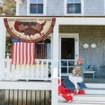 thumbnail image 5 of SMKE Patriotic Half Fan Bunting,35X17In Vintage Map 250Th Fan Flag,National Fan Banner,Stars Stripes Decor Flag,Memorial Day Patriotic Decor,Festival Scene Hanging Decoration,Fade Resistant, 5 of 7