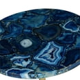 thumbnail image 4 of Steve Silver Oceana Round Blue Agate Top Metal Chairside End Table, 4 of 5