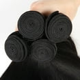 thumbnail image 3 of Wig Hair Bundles Brazilian Hair Weave - 24in Natural Black Wavy Hair, Soft and Realistic, Dyeable, Elegant Look, Full Hair Extensions, Women, Fashion Styling, Party and Daily Use Makeup Organizers, 3 of 4
