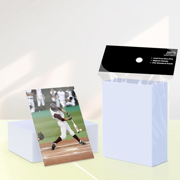 600 Count Card Sleeves, Clear Soft Trading Card Sleeves, Polypropylene (PP), Fit for MTG, TCG, Baseball, Football, Game Cards