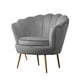 thumbnail image 5 of Sofá individual,Sofá individual,reposabrazos moderno y suave,muebles para dormitorio,Sillón Reposabrazos Sillón Lotus Chair,Silla decorativa con capitoné circular Asientos Gris, 5 of 8