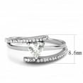 thumbnail image 2 of Bague en Acier Inoxydable Poli (Sans Placage) avec Grade AAA CZ Transparent pour Femmes Couleur Pierre Claire Style DA355 Taille 10, 2 of 5
