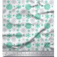 thumbnail image 1 of Soimoi polyester Crepe Fabric Snowflake Artistic Print Fabric by the Yard 52 Inch Wide, 1 of 3