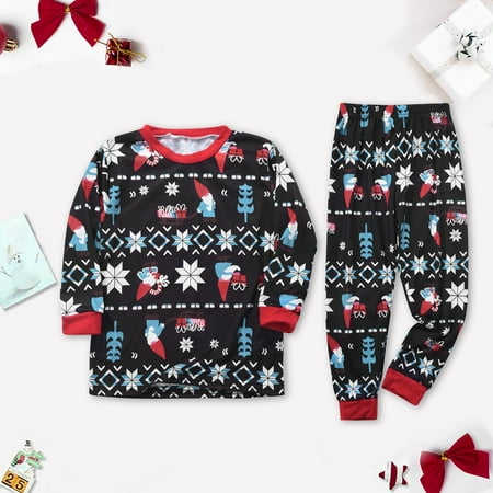 

DAETIROS Quick Drying Christmas Cute Beach Print Parent-child clothing Navy