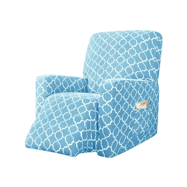 Housse de Fauteuil Inclinable en Sergé Imprimé. Housse de Fauteuil Inclinable Extensible en une Seule Pièce. Housse de Fauteuil Inclinable Sans Bretelles pour Salon