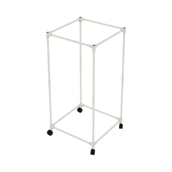 4-Sided Rotating Floor Clothes Stand with Wheels - Portable Hanging Garment Rack for Dorm Room, Home, Small Spaces