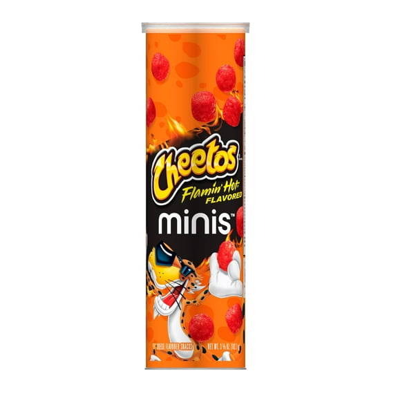 Pack of 2 - Minis Cheetos Canister - Flamin Hot Bites Packaging May Vary