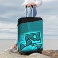 thumbnail image 3 of Lsque Geometry Dash Printed Luggage Cover, Travel Luggage Protector,Scratch and Dirt Resistant, Fits 18-32 Inch Luggage - Small, 3 of 9