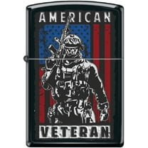 Zippo Lighter-Us Veteran Design Windproof Lighter (American Veteran #Z6006)