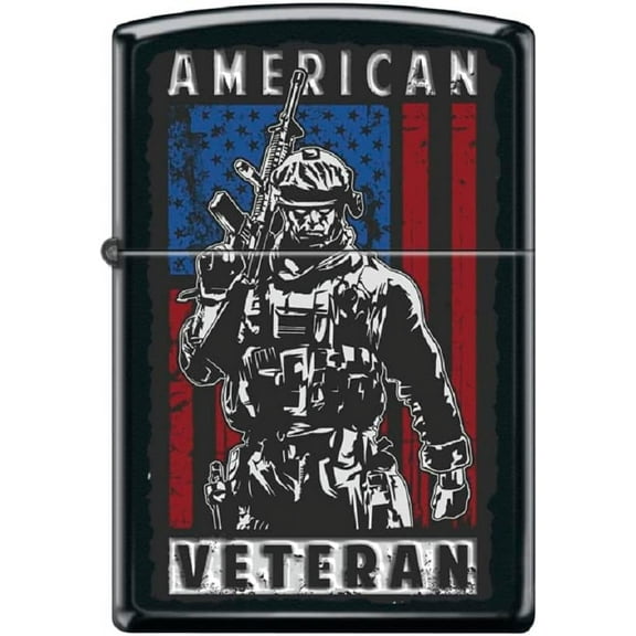 Zippo Lighter-Us Veteran Design Windproof Lighter (American Veteran #Z6006)