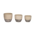 thumbnail image 5 of Modern Handmade Painted Face Ceramic Planters (Set of 3), 5 of 7