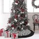 thumbnail image 5 of 1 falda para árbol de Navidad a cuadros negros y rojos, 5 of 5