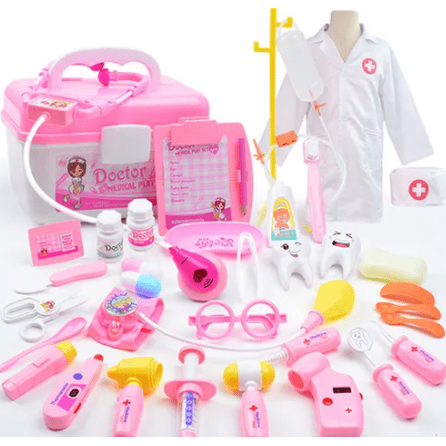 Kit Xtellar De Juguetes De Doctor Para Niños, 35 Piezas Color Rosa