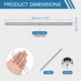 thumbnail image 2 of Uxcell Fully Threaded Rod, M4 x 300mm 304 Stainless Steel Right Hand Thread Bar Studs with Nuts, 5 Pcs, 2 of 6