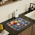 thumbnail image 5 of Yayeee Dish Drying Mat for Kitchen Counter 18" x 24" Microfiber Super Absorbent Coffee Decorative Pad, Christmas Splendor, 5 of 9