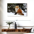 thumbnail image 3 of Elephant Stock Winter Red Fox Wall Art - Horizontal Canvas Wall Art - Living Room Wall Decor - Animal Canvas - Brown And Orange Decor - 36" x 24", 3 of 8