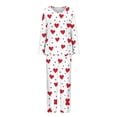 thumbnail image 4 of Rciityk Plus Size Pajamas for Women Set Valentines Day Lounges Cute Heart Print Crew Neck Long Sleeve with Pants Pjs Sets Ladies Pajamas Sets, 4 of 6