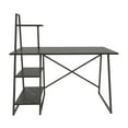 thumbnail image 5 of Decorotika Admira Home Office Metal Computer/Writing Desk with 3 Tier Tower Shelves - Marble Finish Black, 5 of 5