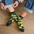 thumbnail image 3 of Fuzoiu Fresh Avocado Print Adult Socks, Crew Moisture-wicking Socks, Unisex Cushion Crew Socks,Casual Sports Ankle Socks, 3 of 7