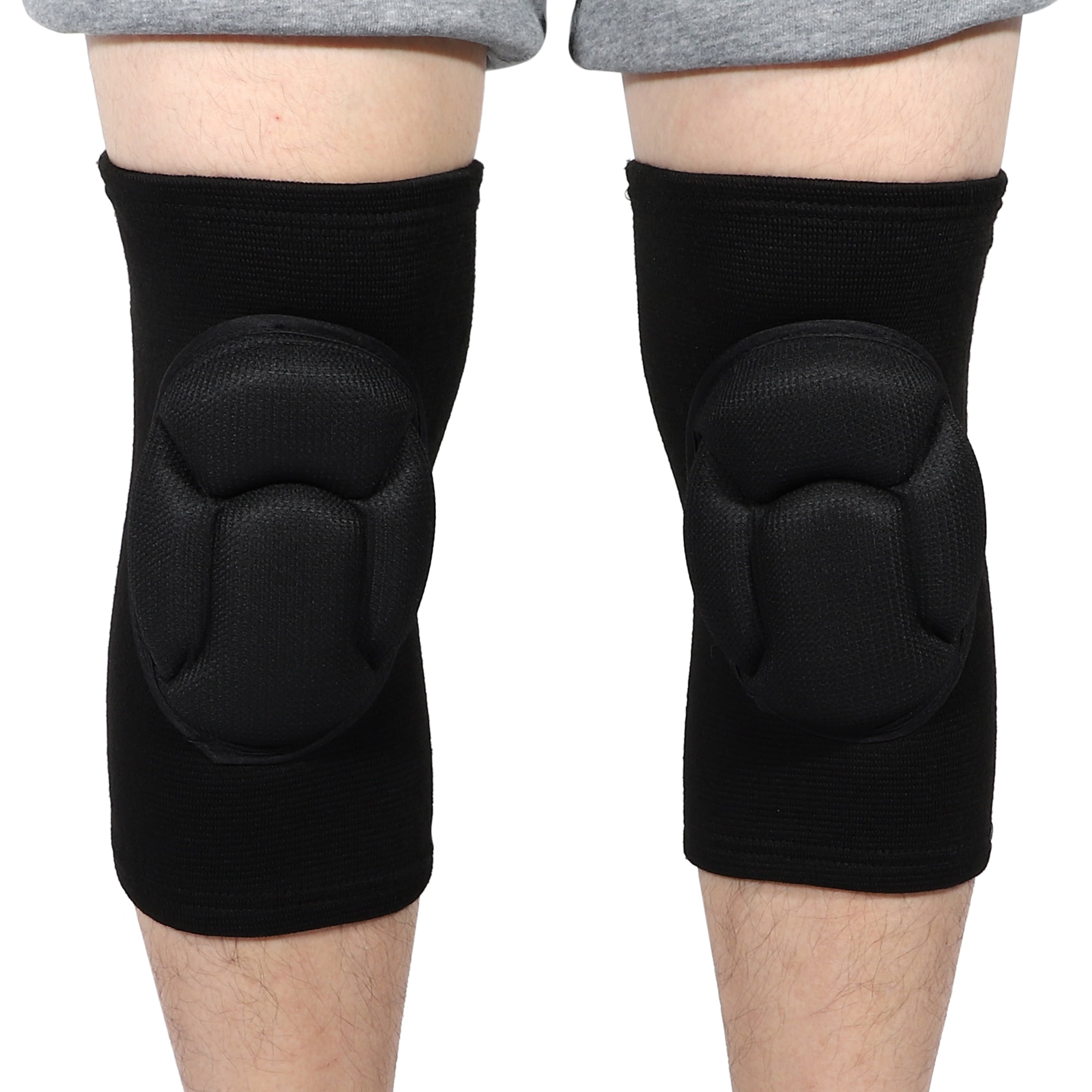 Unique Bargains 1Pair Knee Brace Protection Polyester Knee Pads Knee Support Black Size XL