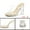 Beige, variant on Unique Bargains Women's Clear Platform Blocked Heel Slides Sandals
