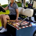 thumbnail image 3 of Renewold Golf Cart Seat Cover Portable Golf Blanket Keeps Seat Comfortable and Clean Universal Fit for Most Golf Carts, Highland Cow Sunflower American Flag, 3 of 5
