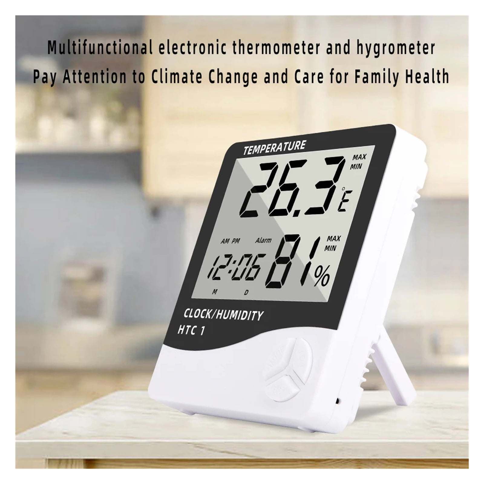 Digital Temperature Humidity Meter Electronic LCD Indoor Outdoor Thermometer Hygrometer ,Fast Response