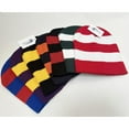 thumbnail image 4 of COUVER Striped Knit Warm Beanie with or without Pom Pom Winter Hats (Navy / Golden Yellow), 4 of 7