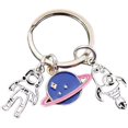 thumbnail image 1 of Keychain Astronaut Metal Keyring Rocket Space Keychain Purse Bag Pendant Decoration for Car Key Holder Creative Gift, 1 of 5