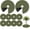 80cm x 80cm - Black-Green, variant on Tree Weed Barrier Mats Permeable Reversible Mulch Rings for Garden Landscaping and Potted Plant Protection 31.5" x 31.5" Black and White 10-Pack