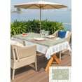 thumbnail image 4 of Outdoor Tablecloth with Umbrella Hole and Zipper, Christmas Snowflakes Rectangle Table Cloth 60x102 Inch Waterproof Tablecloth, Green Xmas Winter Vintage Picnic Table Cover for Patio Camping, 4 of 7