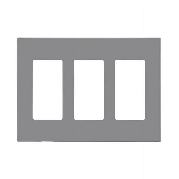 Decora Light Gray 3 gang Polycarbonate Screwless Wall Plate