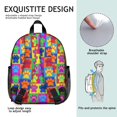 thumbnail image 5 of Colorful Dog Paw Footprint Backpack Backpack for School,Cute School Bag,Schoolbag with Adjustable Shoulder Straps & Padded Back,13.8"x11.4"x6", 5 of 6