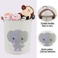 Howarmer Large Canvas Laundry Hamper, Elephant