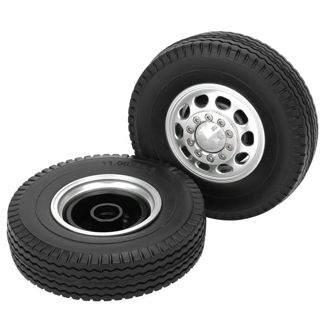 Neumático De Rueda De Coche RC Duradero, Neumático De Coche RC De Aleación De Aluminio, Camión RC Tractor RC Para 1/14 RC Car RC Crawler Car OTVIAP 1/14 Truck Front Tire